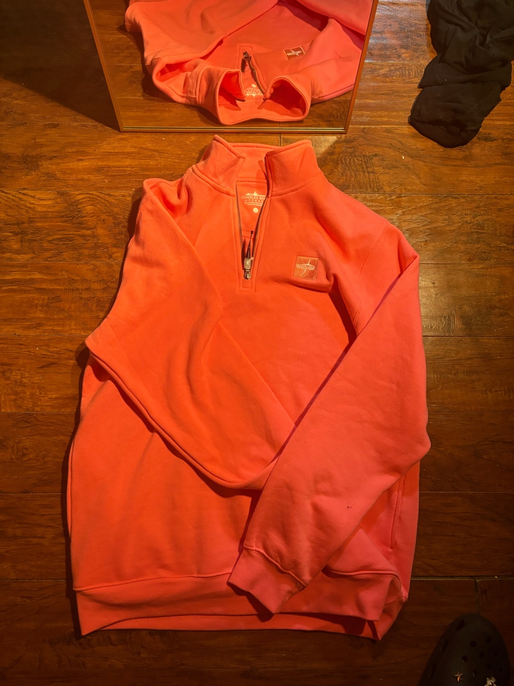 Coral Quarter-Zip Pullover Sweatshirt